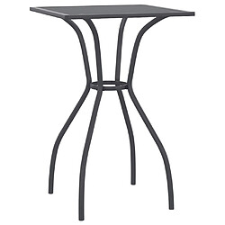 vidaXL Table de jardin anthracite 50x50x72 cm treillis d'acier