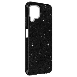 Avizar Coque Huawei P40 Lite Paillette Amovible Silicone Semi-rigide Noir