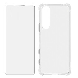 Avizar Pack Protection Sony Xperia 5 III Coque Souple et Verre Trempé Transparent