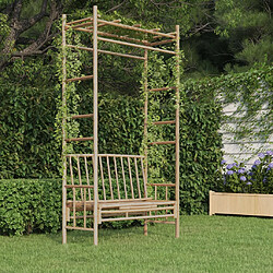 vidaXL Banc de jardin avec pergola 116 cm Bambou