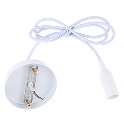 Wewoo E14 Support de lampe DIY Plafonnier Lustre Ampoules Vis Base SocketLongueur du câble 1 m Blanc