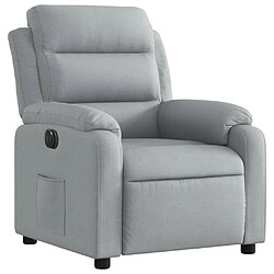 Avis Maison Chic Fauteuil Relax pour salon, Fauteuil inclinable électrique Gris clair Tissu -GKD37525