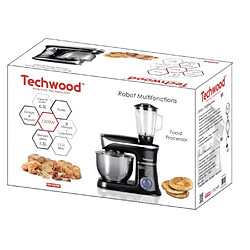 Acheter Techwood Robot PETRIN Multifonctions Bol inox + BLENDER 6.5L 1300W Sélecteur 6 vitesses témoin LED NOIRE