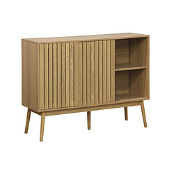 Avis Pegane Buffet, meuble d'entrée coloris naturel, pieds en bois - Longueur 115 x profondeur 40 x hauteur 90 cm