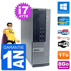 PC Dell OptiPlex 7020 SFF Intel i7-4770 RAM 8Go Disque Dur 1To Windows 10 Wifi - Occasion