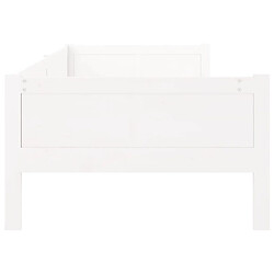 vidaXL Lit de jour sans matelas blanc bois de pin massif 90x190 cm pas cher