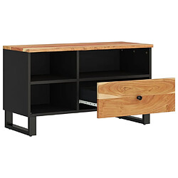 Acheter Maison Chic Meuble TV scandinave - Banc TV pour salon 80x33x46 cm bois d'acacia solide et bois d'ingénierie -MN83701