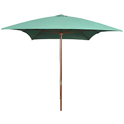 Maison Chic Parasol Jardin | Parasol avec poteau en bois 200 x 300 cm Vert - GKD44057