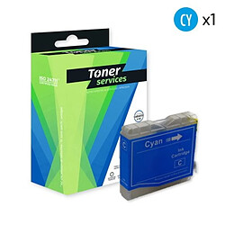 TONER SERVICES Compatible Brother LC1000 Cartouche Cyan LC1000C (Lune)