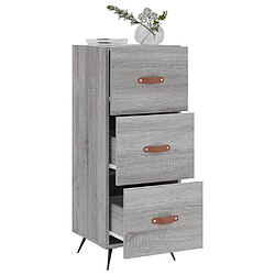 Avis vidaXL Buffet Sonoma gris 34,5x34x90 cm Bois d'ingénierie