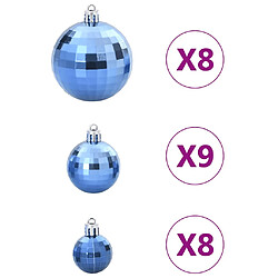 Acheter vidaXL Boules de Noël 100 pcs bleu Ø3/4/6 cm