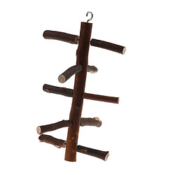 Pet perroquet rotation bois support rack jouet branche perches jouet pour oiseau cage s