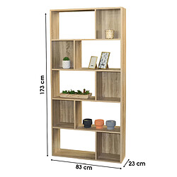 Acheter EVORA ARMOIRE DE RANGEMENT COMMODE MEUBLE DE RANGEMENT ETAGERE BIBLIOTHEQUE EFFET BOIS 83X23XH173CM+Urban Living