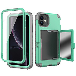 Universal Étui de téléphone mobile YH-FLIP avec miroir de maquillage, adapté à l'étui de téléphone mobile anti-décompte de la série Samsung (Green Mint)