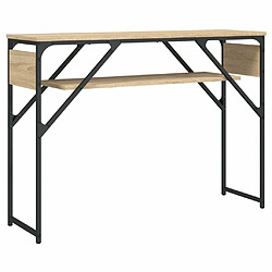 Maison Chic Table console | Meuble d'entrée | Table d'appoint avec étagère chêne sonoma 105x30x75 cm -GKD15633