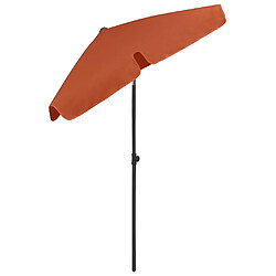 Avis vidaXL Parasol de plage terre cuite 180x120 cm