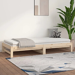 Avis vidaXL Lit coulissant sans matelas 2x(90x200) cm Bois de pin massif