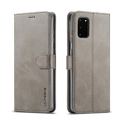 Etui en PU avec support gris pour votre Samsung Galaxy A41 (Global Version)