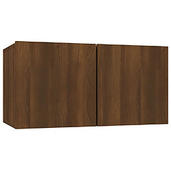 vidaXL Armoire TV suspendue Chêne marron 60x30x30 cm Bois d'ingénierie