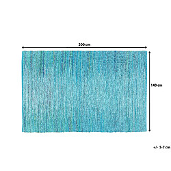 Beliani Tapis bleu 140 x 200 cm MERSIN