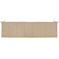 Acheter Decoshop26 Coussin de banc de jardin Beige 180 x 50 x 3 cm DEC021756