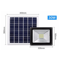 Acheter Wewoo LED Avec panneau solaire 30W 54 IP65 imperméabilisent la lumière d'inondation intelligente avec le et la télécommande