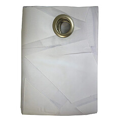 Linder Rideau - 8 ?illets Fusil Ronds 100% Polyester, Blanc, 140X245