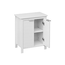 Acheter Mobili Rebecca Armoire De Salle De Bains Moderne À 2 Portes Et 2 Étagères, En Bois Blanc