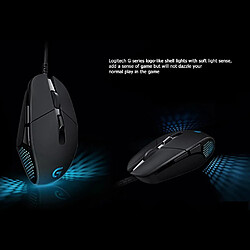 Avis Universal Souris gaming câblée USB ergonomique 6 boutons 4000dpi lampe aspirante lampe ordinateur optique souris console de jeux souris(Le noir)