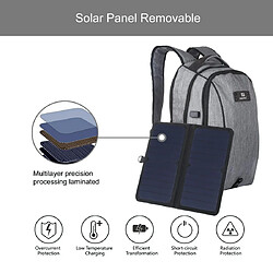 Yonis Sac À Dos Ordinateur Solaire Portable 14W pas cher