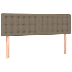 Acheter Maison Chic Tête de lit scandinave à LED,meuble de chambre Taupe 144x5x78/88 cm Tissu -MN12679