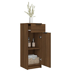 Maison Chic Armoire de bain,Meuble de rangement de salle de bain,Meuble haut Chêne marron 32x34x90 cm Bois d'ingénierie -GKD797277 pas cher