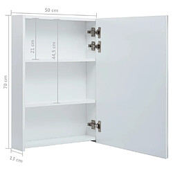 vidaXL Armoire de salle de bain à miroir LED 50x13x70 cm pas cher