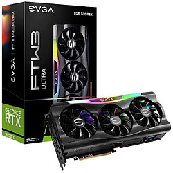 EVGA GeForce RTX 3070 Ti FTW3 Ultra Gaming Carte Graphique 8Go GDDR6X 1860MHz PCI Express 4.0 Noir