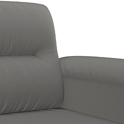 Maison Chic Ensemble de canapés 2 pcs coussins, Canapé droit Sofa pour Salon gris foncé tissu microfibre -GKD645901 pas cher