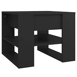 vidaXL Table basse noir 55,5x55x45 cm bois d'ingénierie