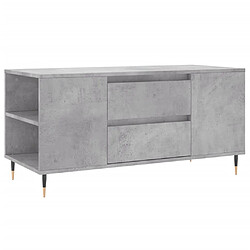 vidaXL Table basse gris béton 102x44,5x50 cm bois d'ingénierie