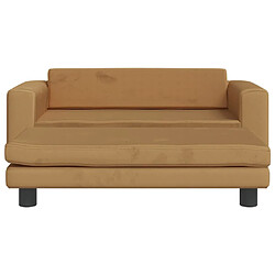 Avis Maison Chic Niche Lit pour chien avec extension | Panier couchage pour chien marron 100x50x30 cm velours -GKD64124