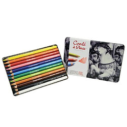 Conté à Paris 500015 Assortiment de 12 Crayons pastels