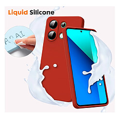 Htdmobiles Coque pour Xiaomi Redmi Note 13 4G - housse etui silicone gel fine + film ecran - ROUGE