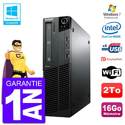 PC Lenovo ThinkCentre M82 SFF G640 RAM 16Go Disque Dur 2To Graveur DVD Wifi W7 - Occasion