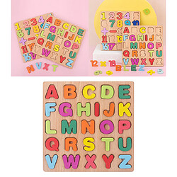 Puzzles en bois pour Les Tout-petits Grand Alphabet ABC Lettre Majuscule Bois Montessori Learning Éducatifs Jouets pour Garçons Filles D'anniversaire pas cher