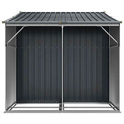 Acheter Helloshop26 Abri de jardin cabane cabanon maison de stockage remise extérieur hangar outils robuste 277 x 192,5 x 179 cm acier galvanisé anthracite 02_0022211