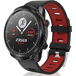 Chrono Montre Connectée pour Femmes Homme Sport Avec IP67 étanche avec Moniteur de fréquence Cardiaque podomètre Pour Android iOS-Rouge