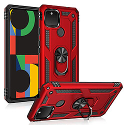 Coque en TPU Anti-chute hybride avec béquille rouge pour votre Google Pixel 4a 5G