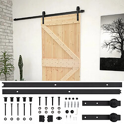 vidaXL Porte coulissante avec kit de quincaillerie 90x210cm Pin massif