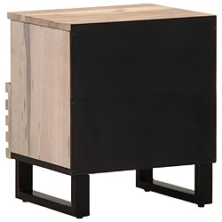 Acheter vidaXL Table de chevet 40x34x46 cm bois de manguier massif blanchi