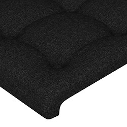 Acheter vidaXL Tête de lit à LED Noir 203x16x118/128 cm Tissu