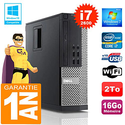 PC DELL 990 SFF Core I7-2600 Ram 16Go Disque 2 To Wifi W7 - Occasion