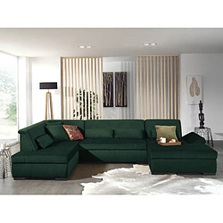 Lisa Design Vermont - canapé panoramique d'angle gauche - 7 places - XXL - en velours